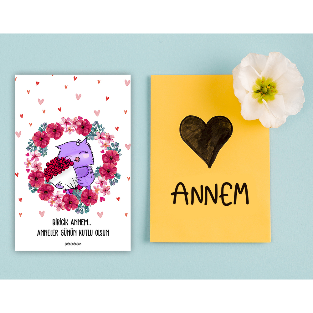 Anneler Günü Tebrik Kartı 2li