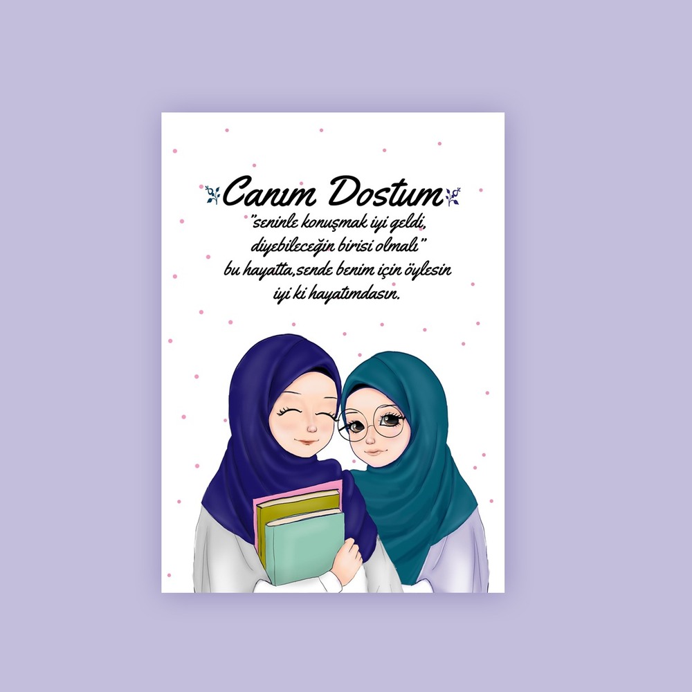 Kız Kardeşim Temalı Kartpostal