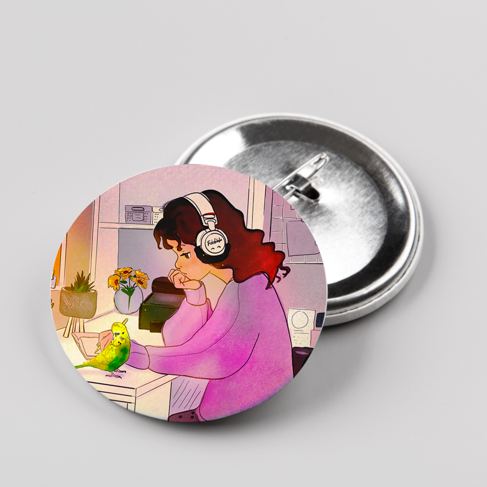 Lofi Temalı Rozet
