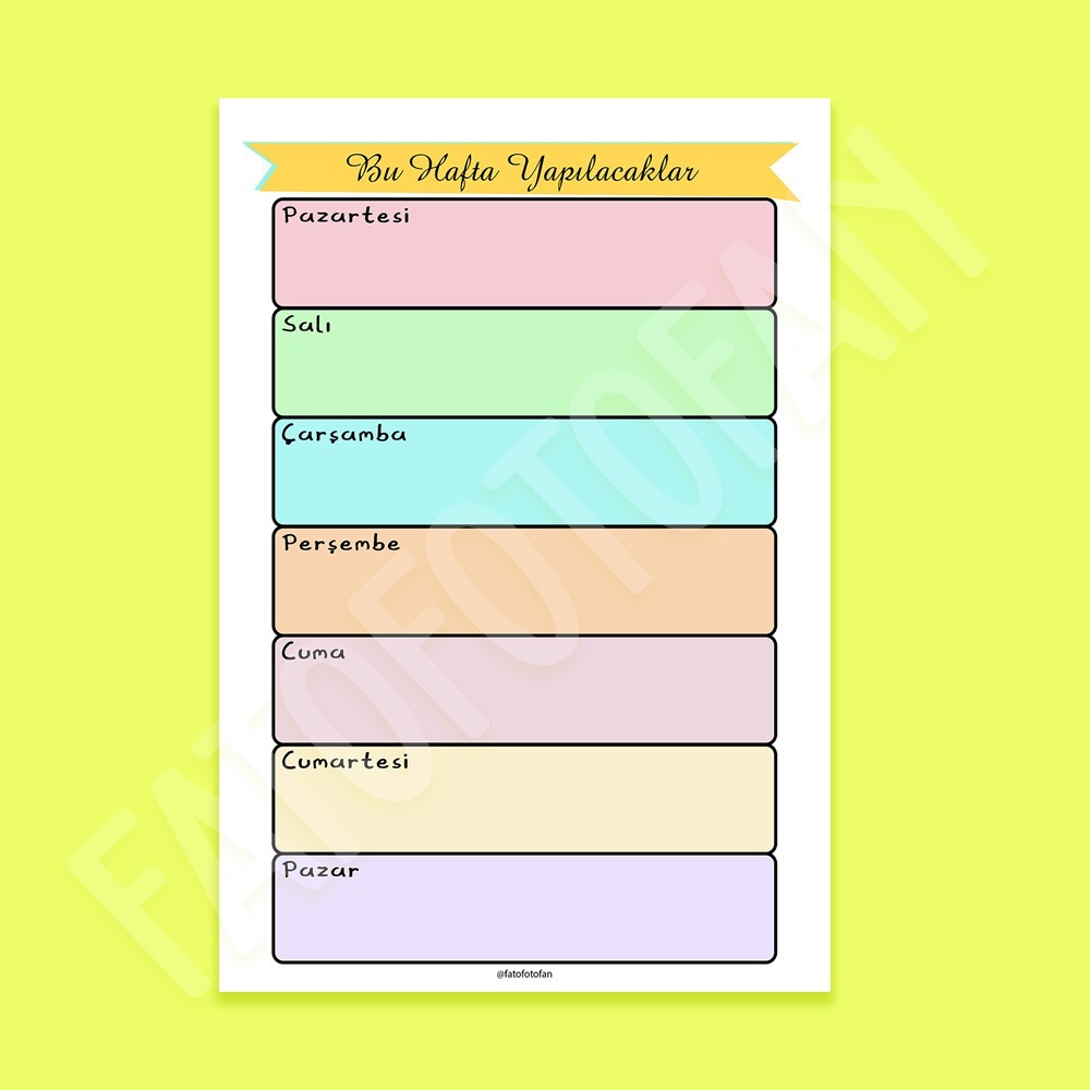 Haftalık Planlayıcı Dijital İndirme,Planner,Daily Planner