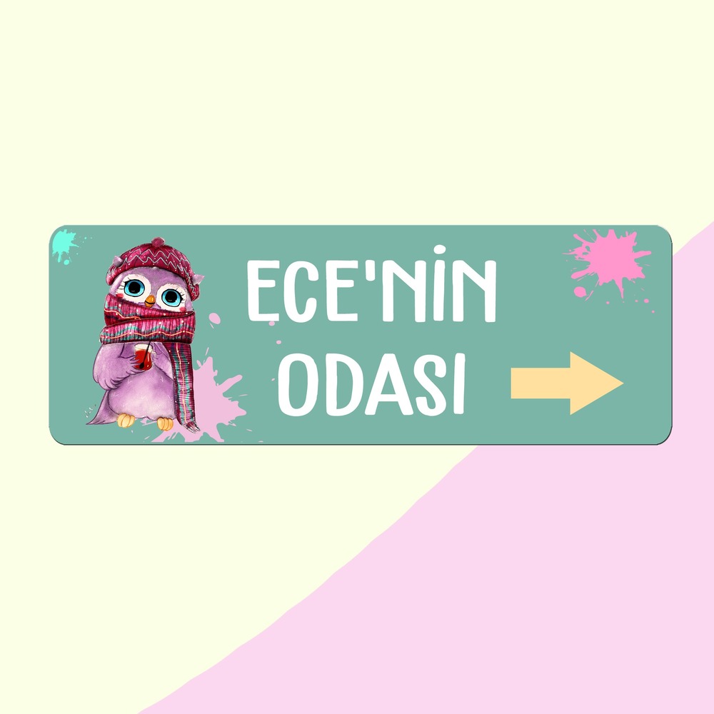 İsimli Oda Kapısı Panosu  Baykuşlu,Fatofotofan