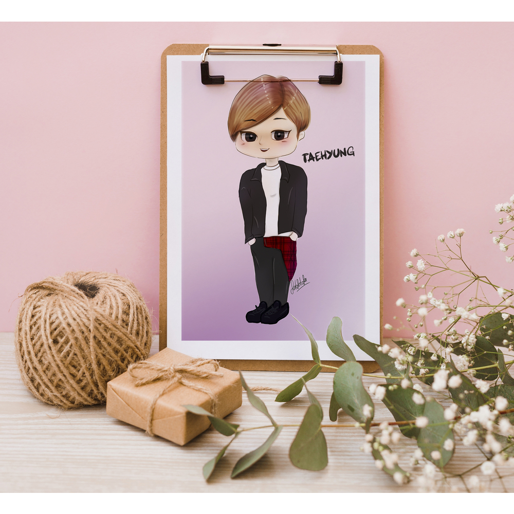 Tae hyung Kartpostal-Chibi