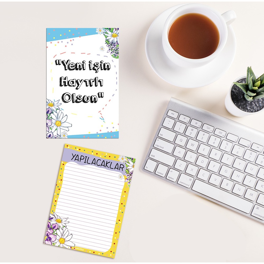 Yeni işinde başarılar Tebrik Kartı a6 memopad