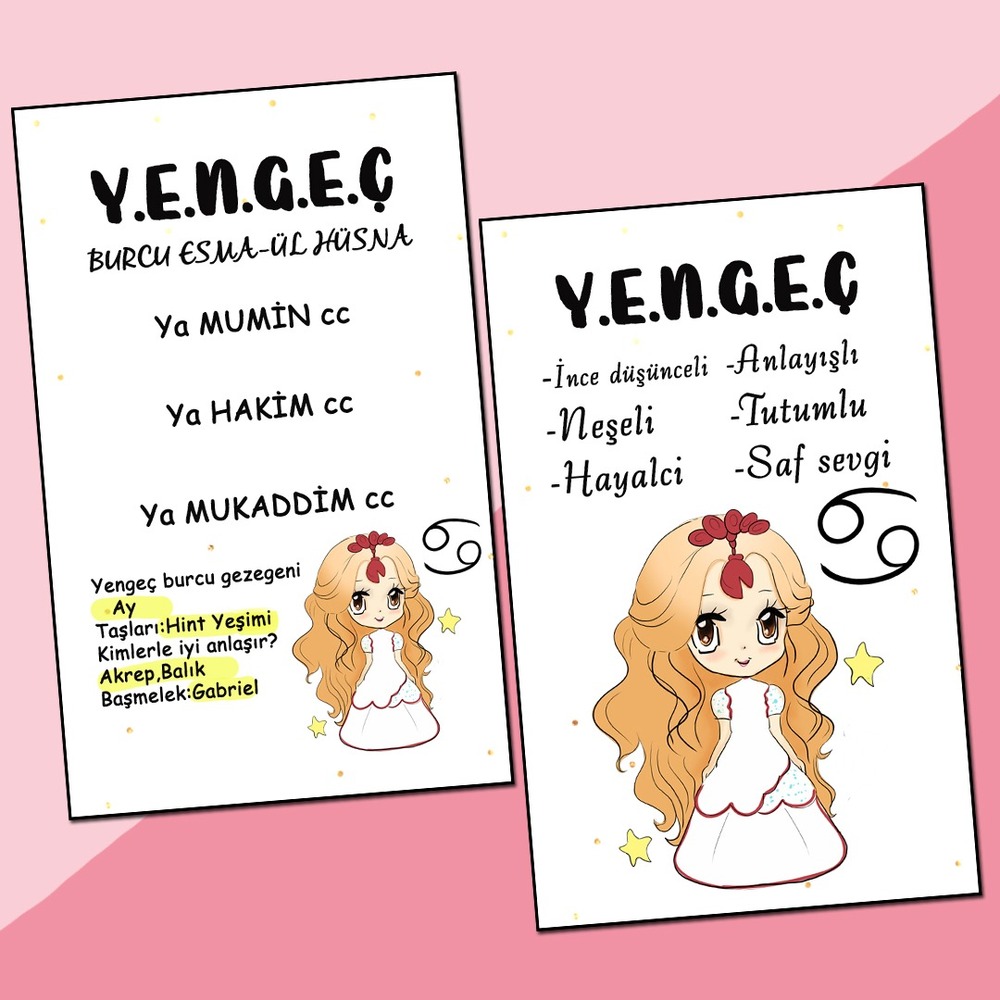 Yengeç Burcu Olumlama Mini Set