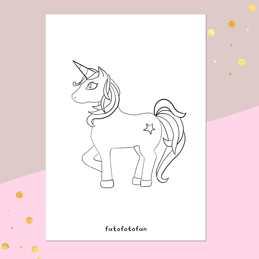  3'lü Unicorn,Gonca Baykuş ve Kırmızı Başlıklı Kız Boyama Sayfası Çocuklar için