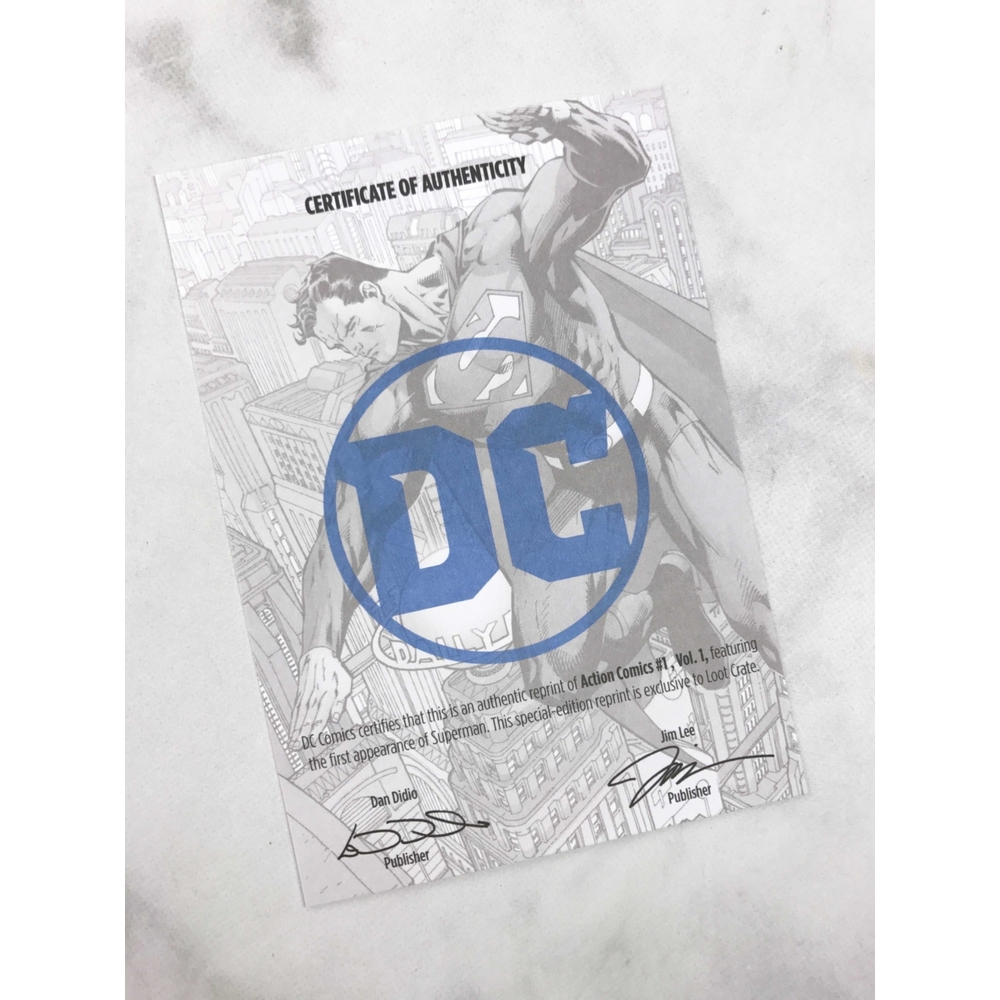 Superman Action Comics #1 Reprint Lootcrate Exclusive