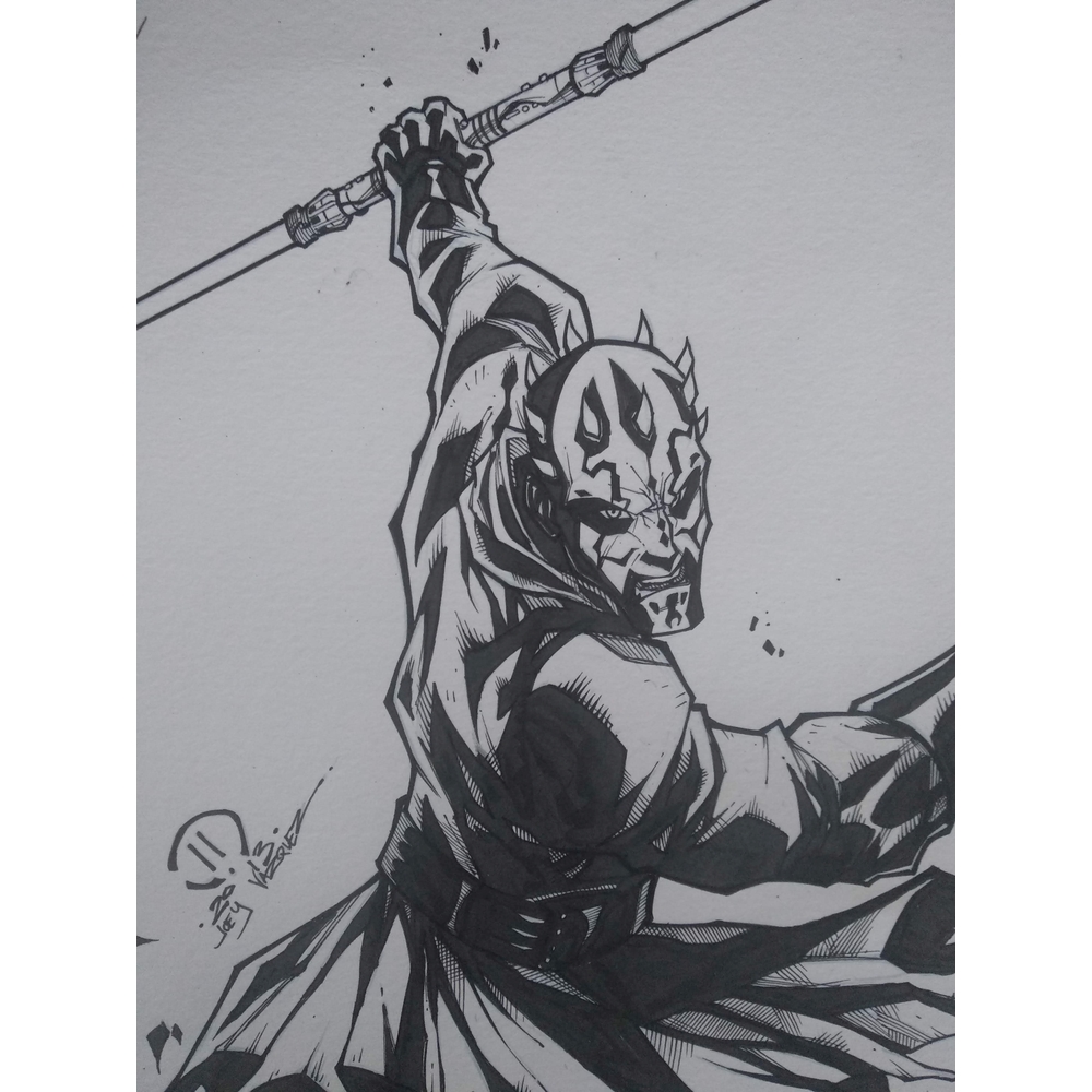 Star Wars - Darth Maul Commission (orijinal imzalı çizim) - Joey Vazquez