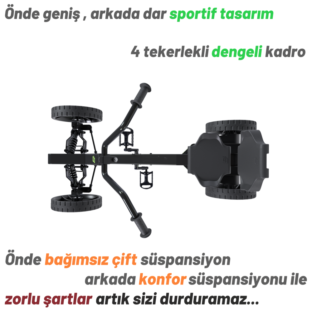 Pedal assistli elektrikli çocuk go-kart