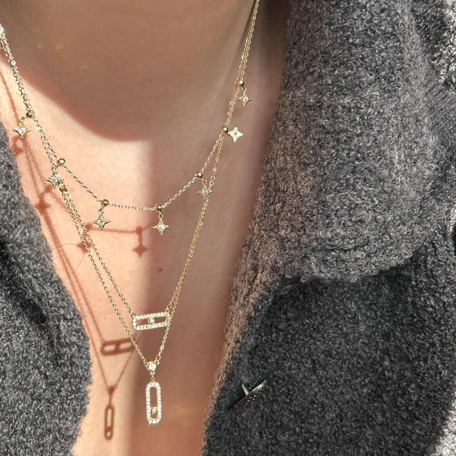 Glints Vip Gold Messka İkili Kolye | VİP | Glint.Co Accessory