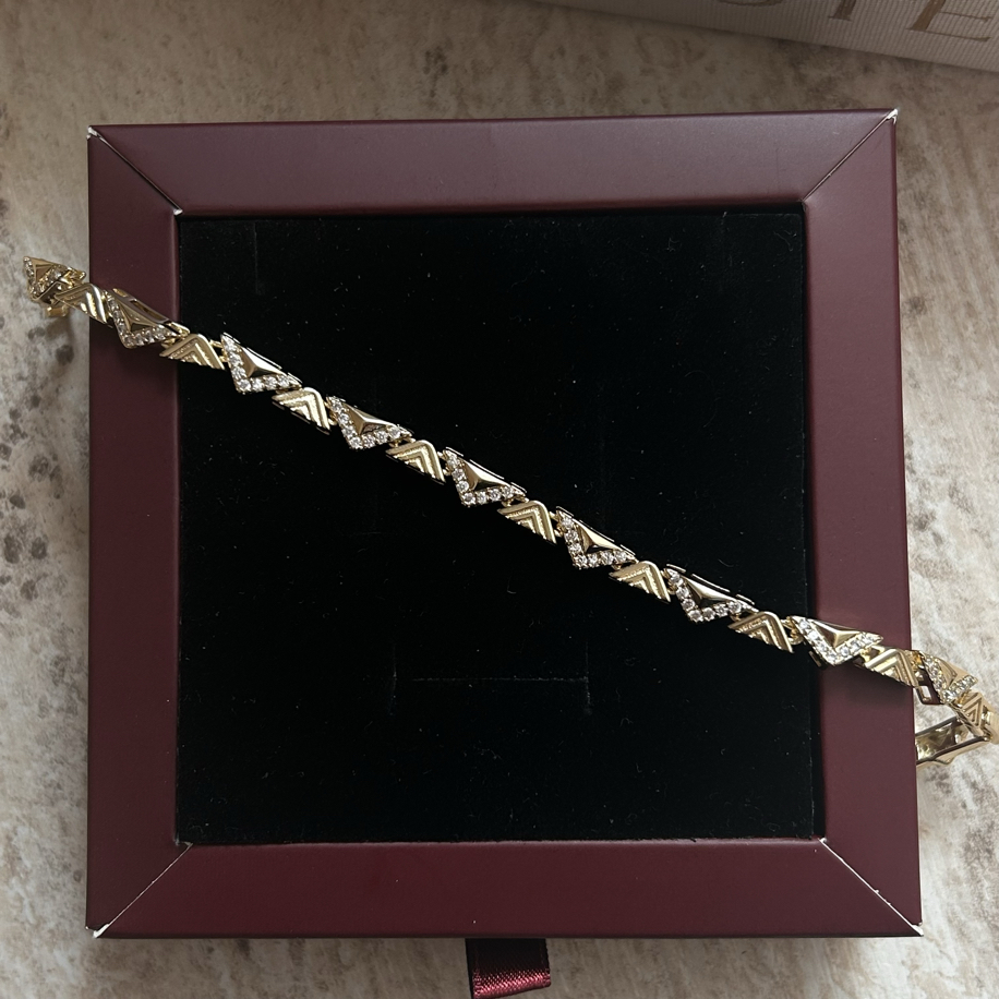 Glints Vip Gold Üçgen Plaka Bileklik | VİP | Glint.Co Accessory