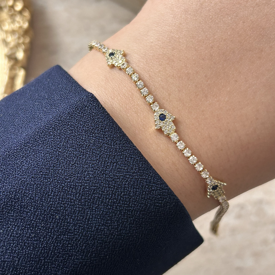 Glints Vip Gold Su Yolu Hamsa Bileklik | VIP | Glint.Co Accessory