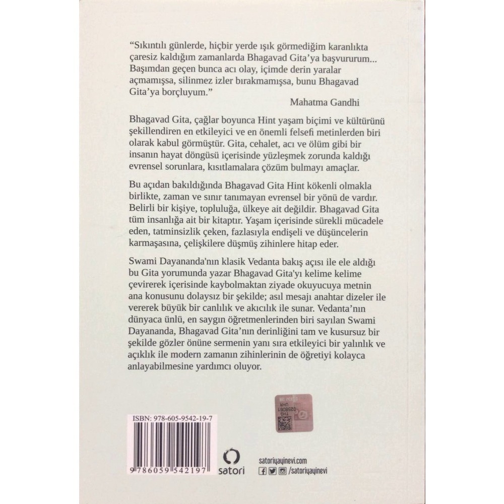 Bhagavad Gita'nın Öğretisi 