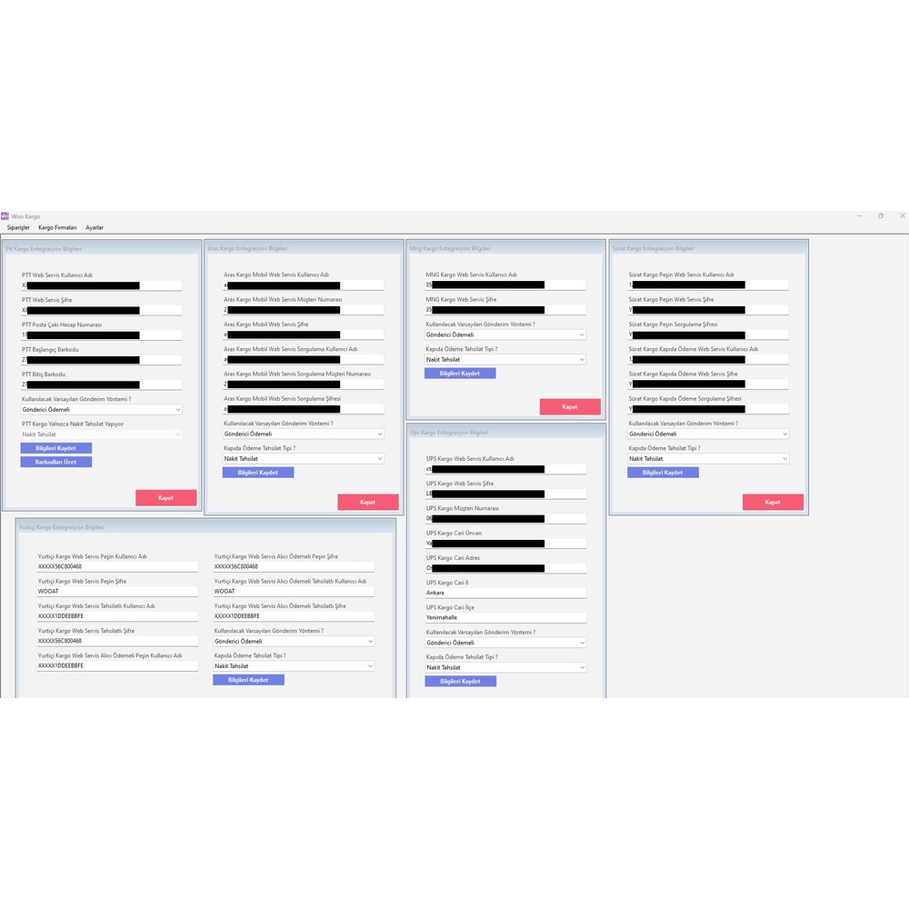WooCommerce Masaüstü Kargo Entegrasyonu