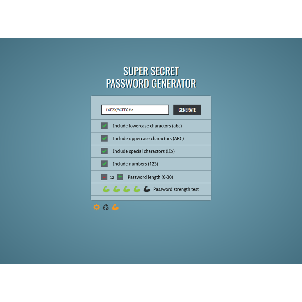 SUPER SECRET PASSWORD GENERATOR 