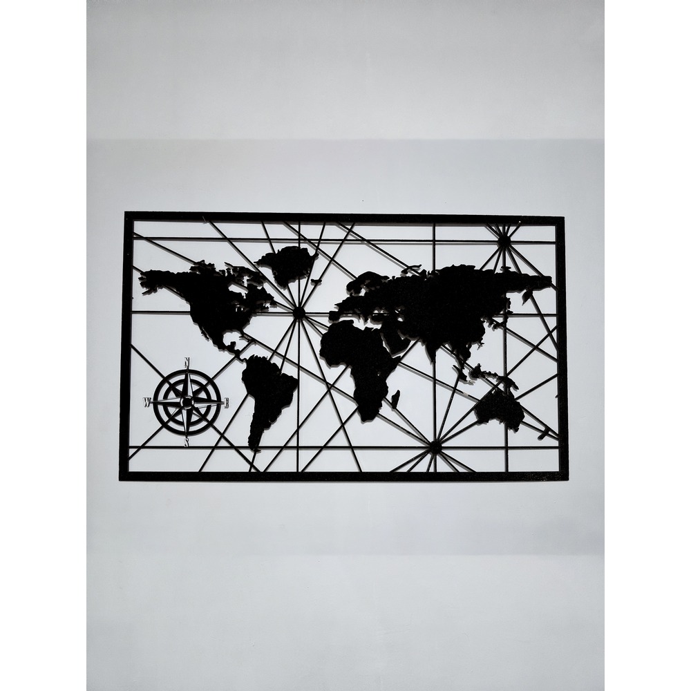 A-006 | Dünya Haritası Dekoratif Tablo 100x60