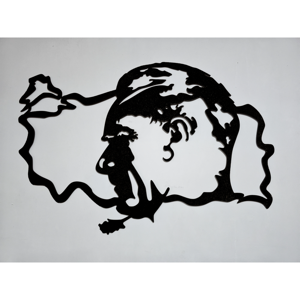 A-008 | Haritalı Atatürk Dekoratif Tablo 95x60