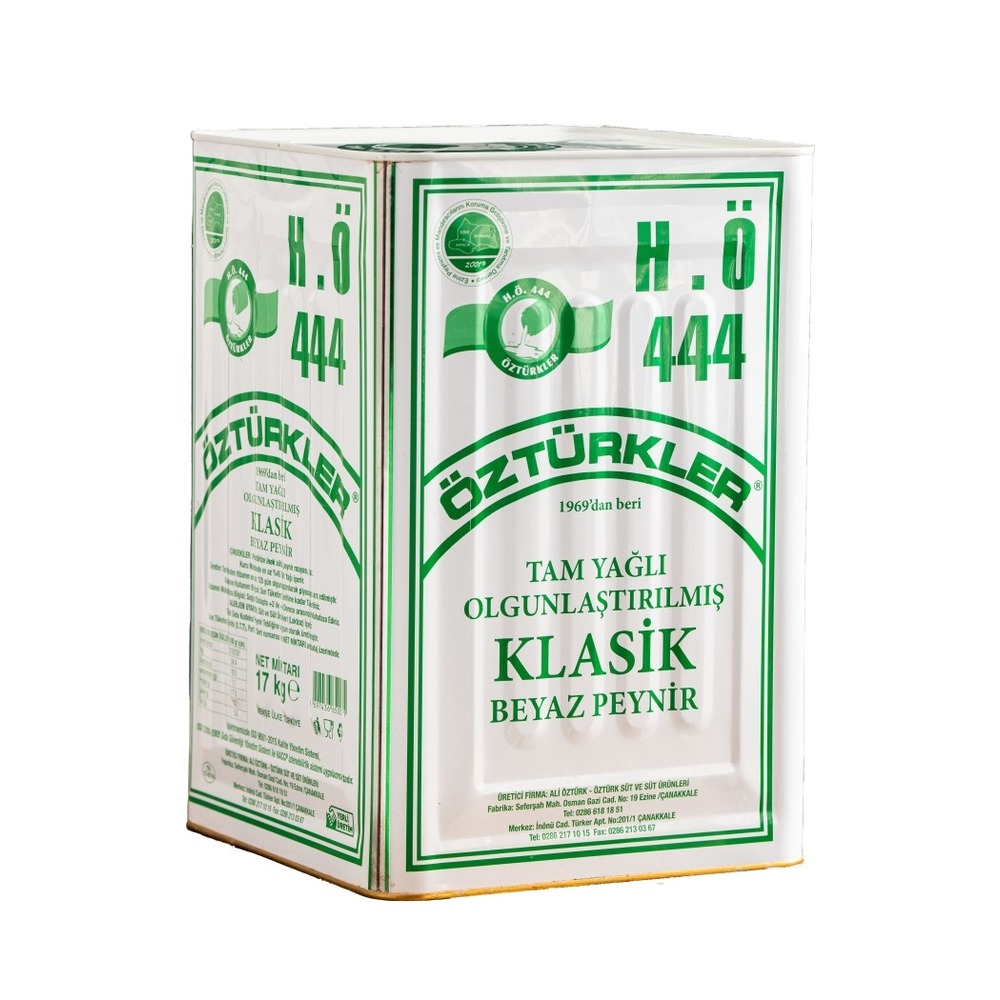 H.Ö 444 Öztürkler Tam Yağlı Olgunlaştırılmış Klasik Beyaz Peynir 17 Kg