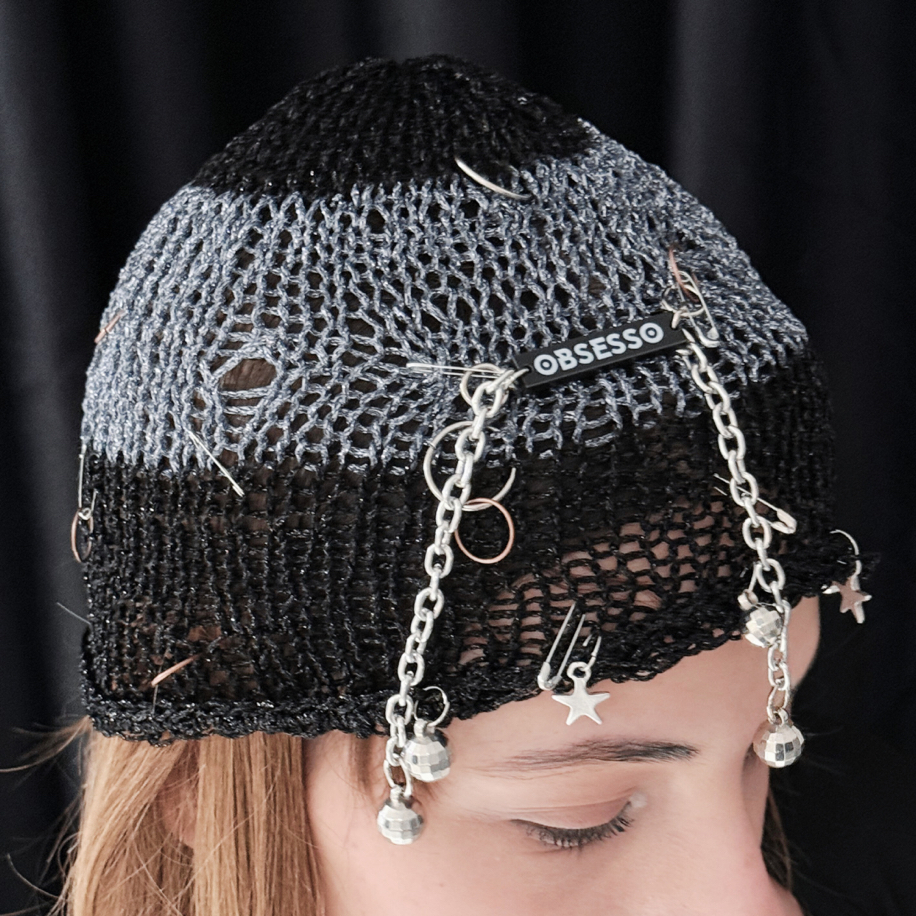 OBSESSO X HOT MESS OBSESSED MESH HAT | Handmade Knitwear