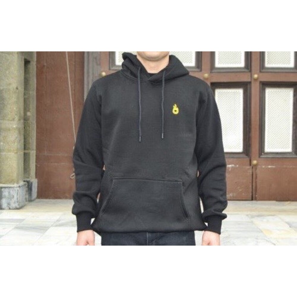 Sweatshirt Kapüşonlu Siyah İEL Arma Nakışlı