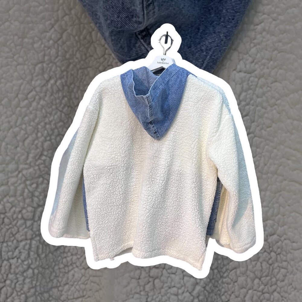 Denim Peluş Ceket 