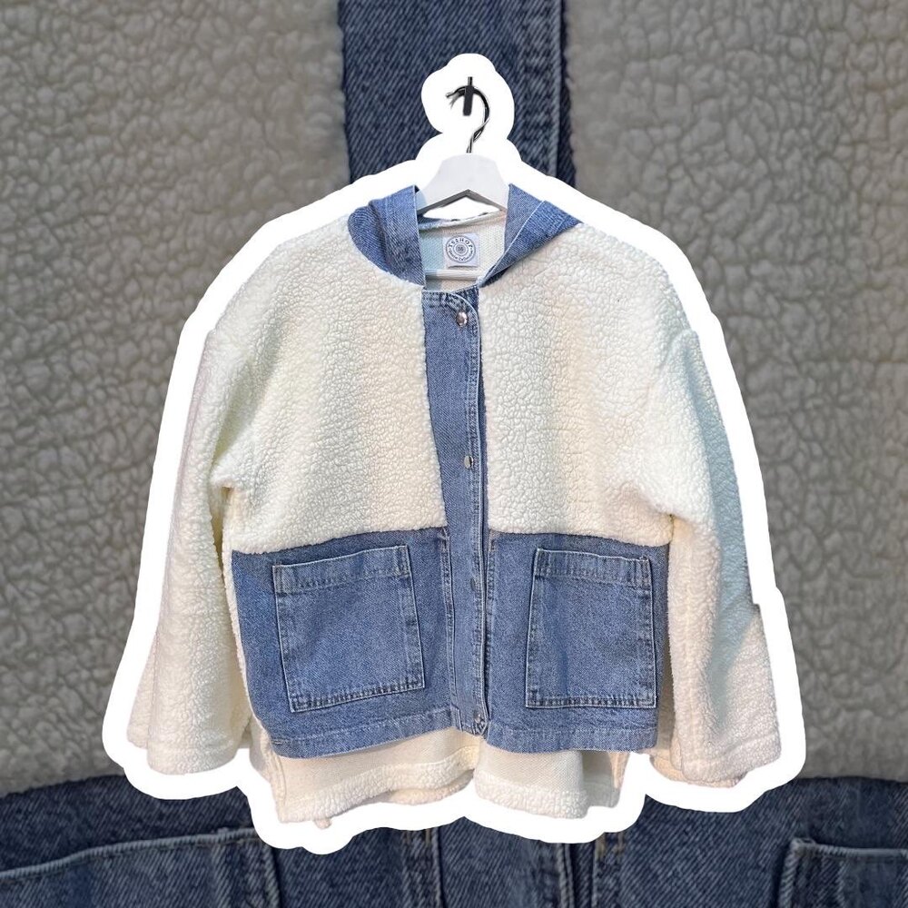 Denim Peluş Ceket 