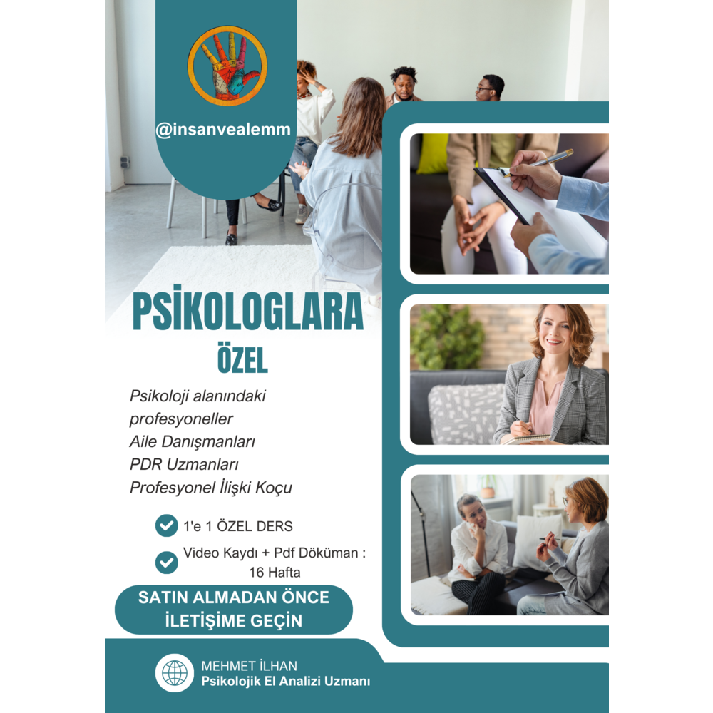 Psikolojik El Analizi Eğitimi (SADECE PSİKOLOGLARA ÖZEL)