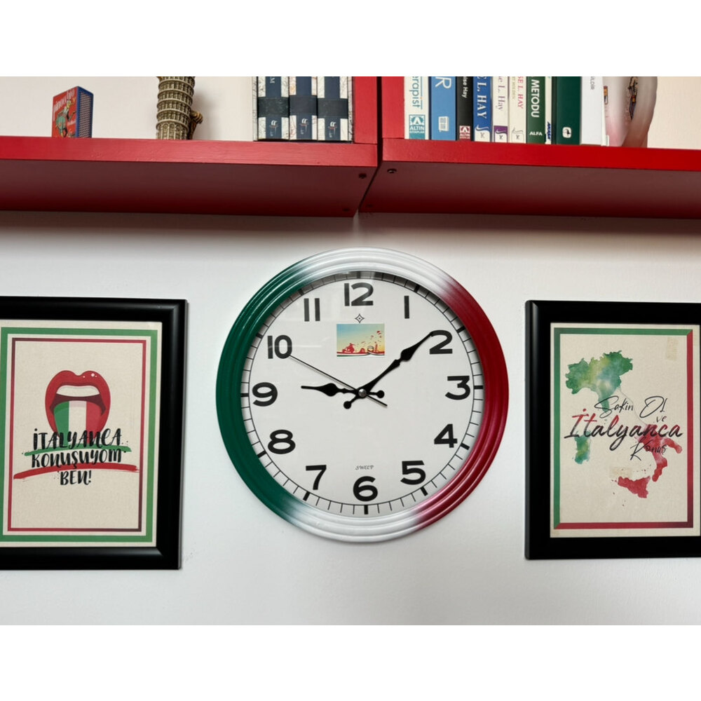 İtalya Temalı Tasarım Duvar Saati 
