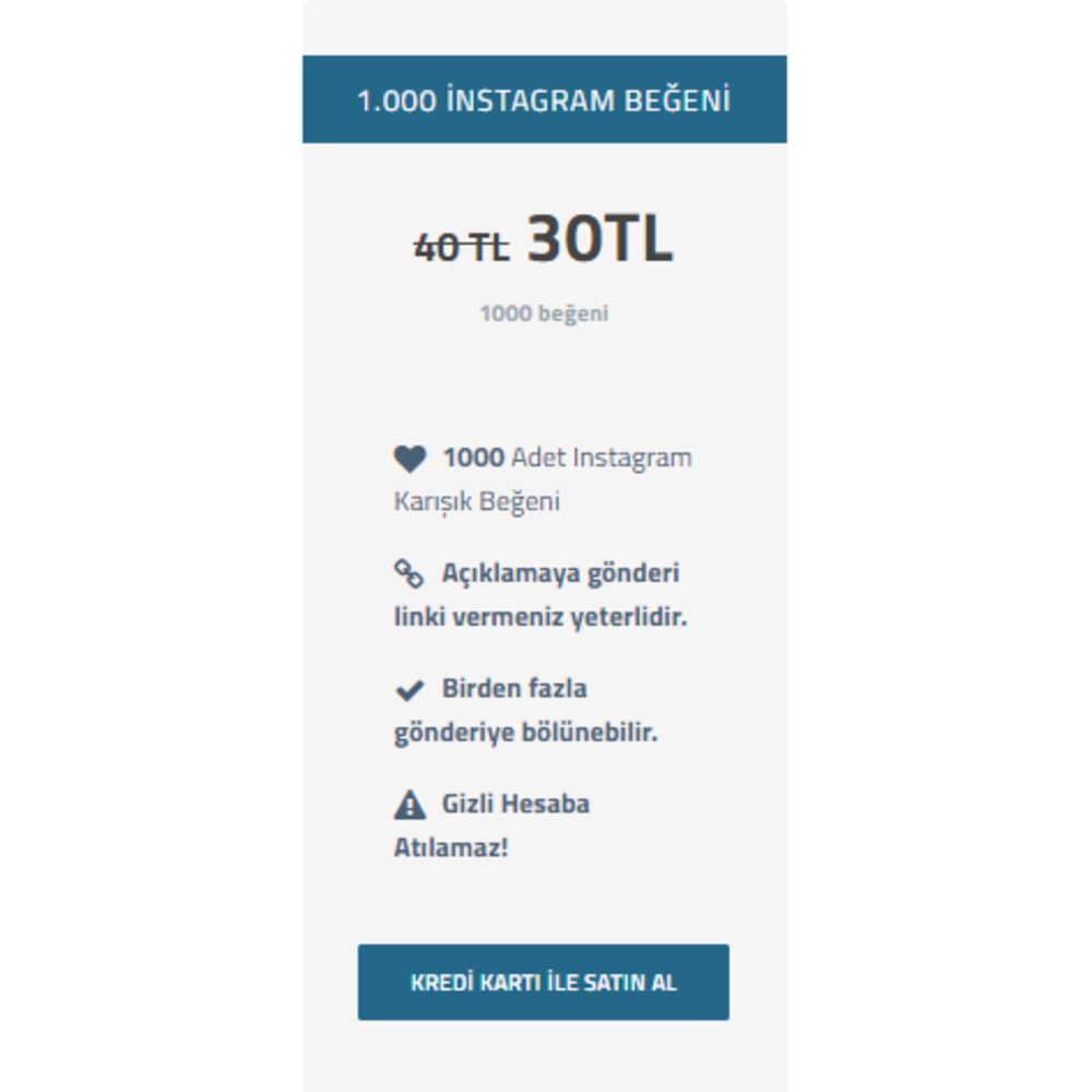 1000 İnstagram beğeni