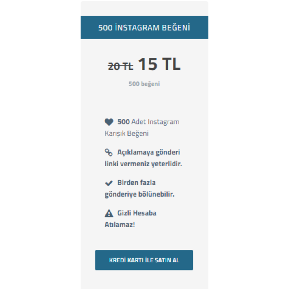 500 İnstagram Beğeni