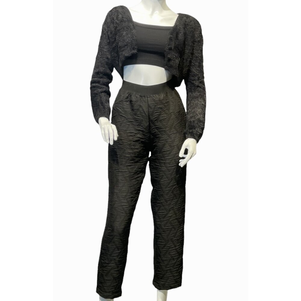 Wide leg siyah pantolon