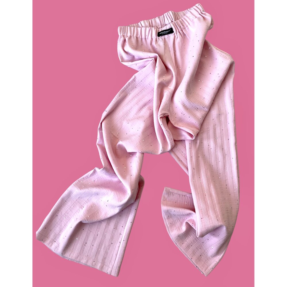 pembe pullu pantolon