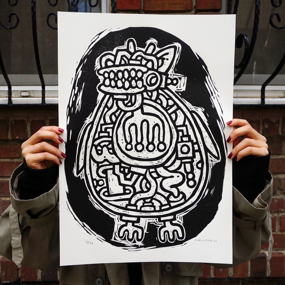Bird, Linocut Print, Edition of 25