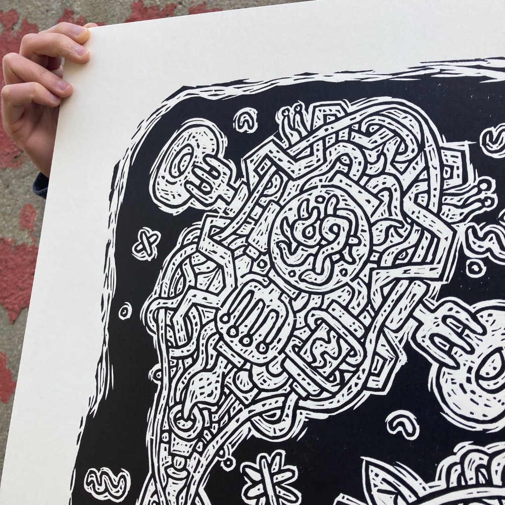 Fishies, Linocut Print - Edition of 24