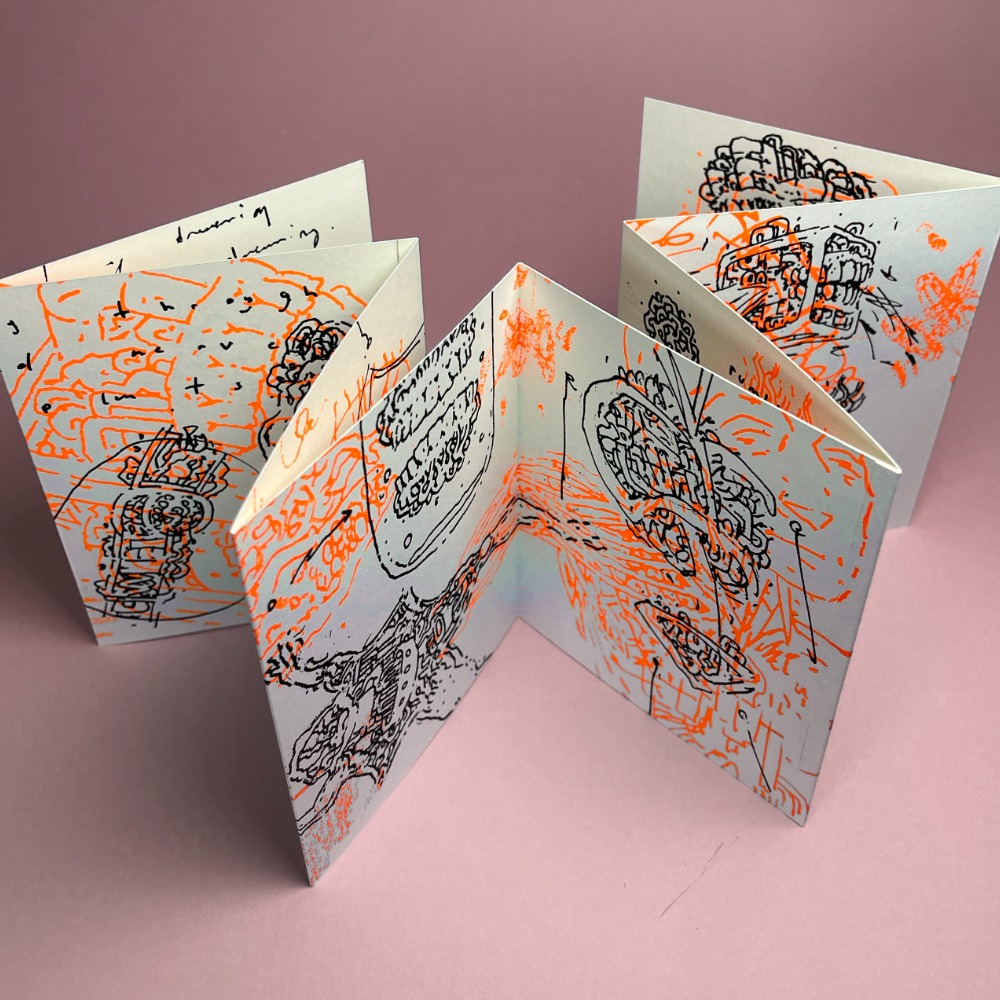 Wrapping an injured nerve with iron, Silkcreen Print Zine