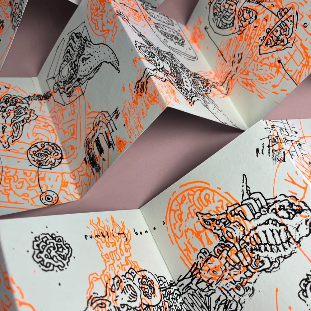 Wrapping an injured nerve with iron, Silkcreen Print Zine