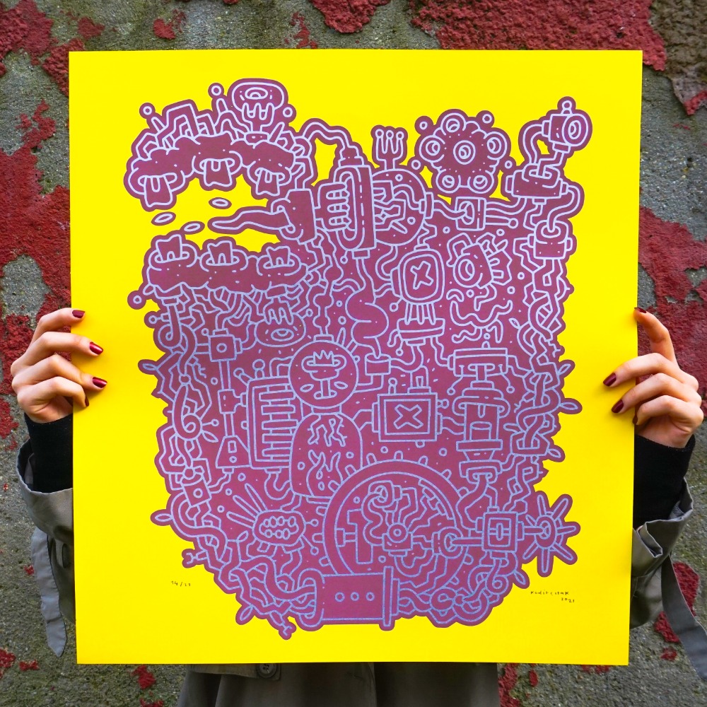 Silkscreen Print Ship, Edition of 21
