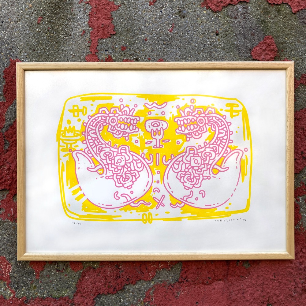Dragons, Silkscreen Print - Edition of 22