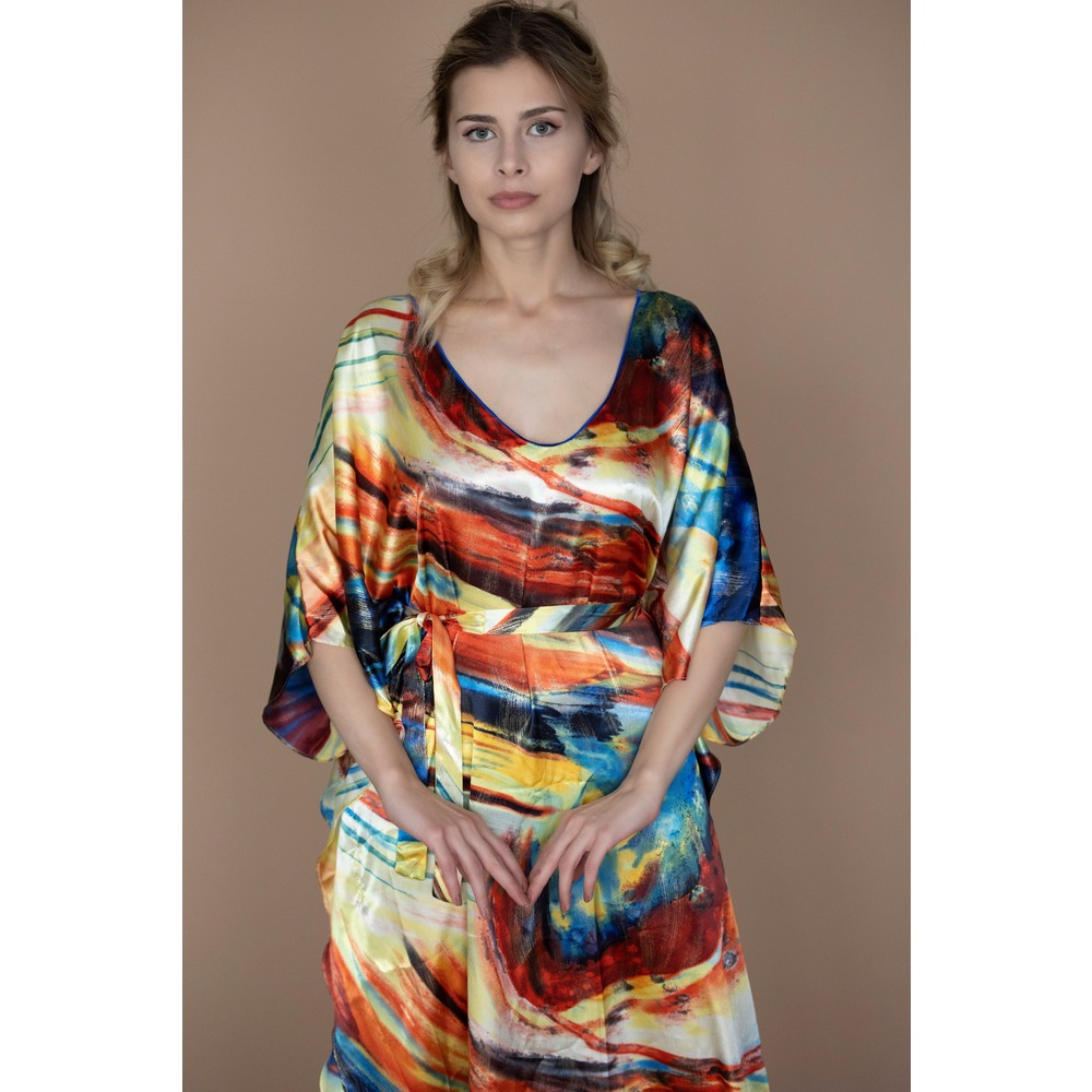 FESTIVAL SKY Çin İpeği Kaftan