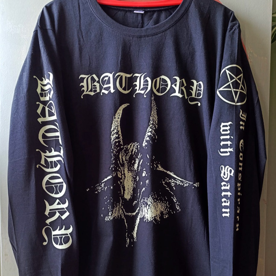 Bathory - Bathory - UZUN KOLLU Tshirt (Krem renk özel nadir baskı