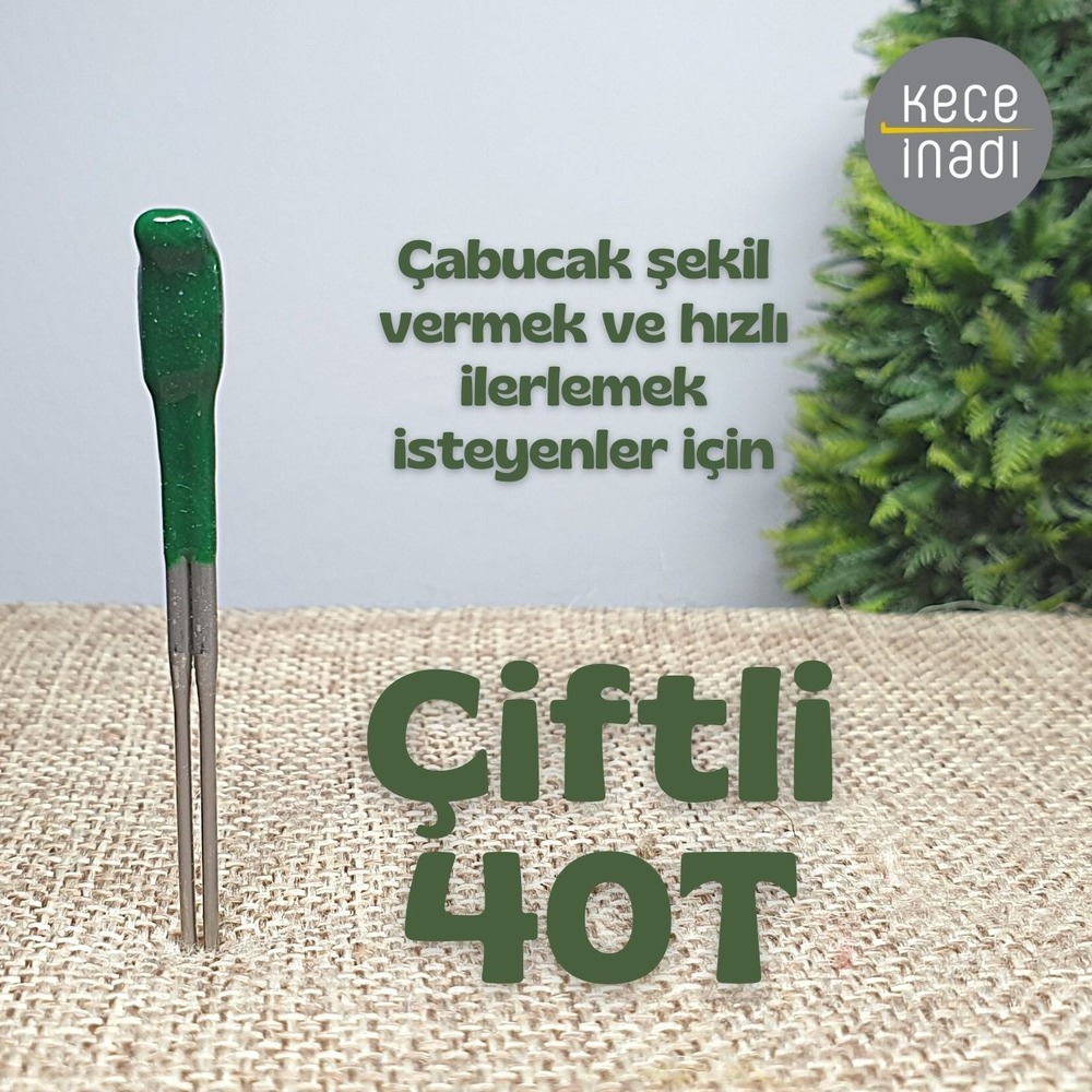 Çiftli 40T Keçe İğnesi 