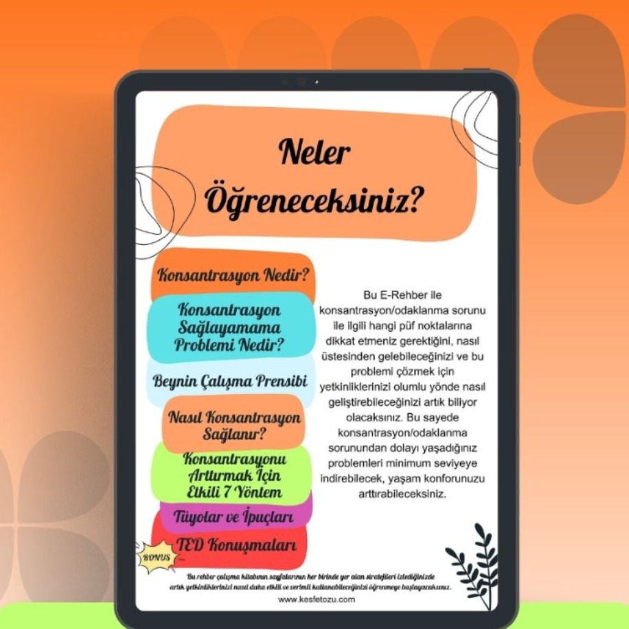 Konsantrasyonunuzu(Odaklanmanızı) Arttırmak İçin Etkili 7 Yöntem