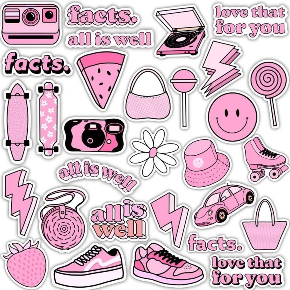 Plink Sticker Pink Sticker | Kespir Art Design