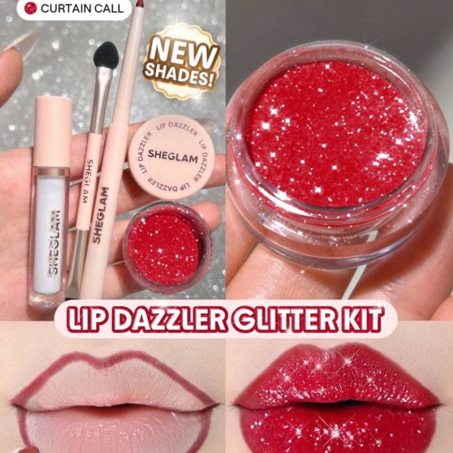 SHEGLAM Lip Dazzler Glitter Dudak Kiti - Curtain Ball | Koremiku