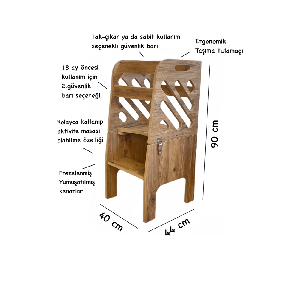 Katlanır Öğrenme Kulesi / Montessori Tower