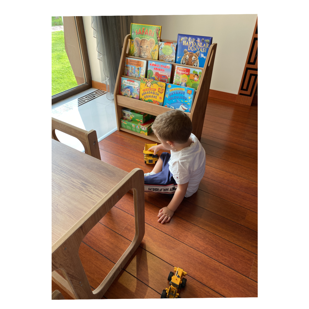 Duplo Çocuk Kitaplık Raf / Montessori Kitaplık Raf
