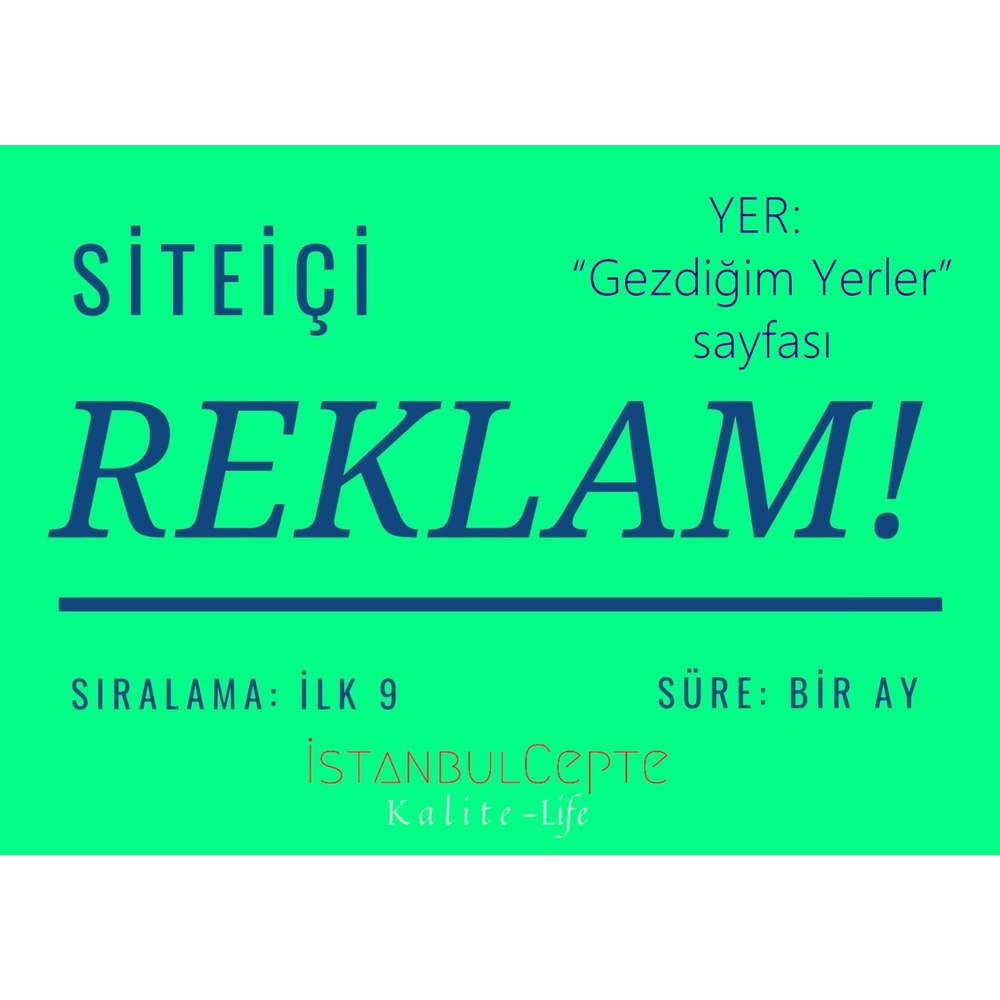 Site içi reklam  “Gezdiğim Yerler” sayfası