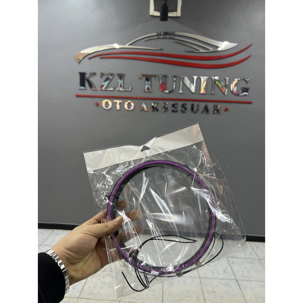 16 CM MOR PANDIZOT MİDRANGE NEON KAPAK LED 1 ÇİFT | KIZIL TUNİNG