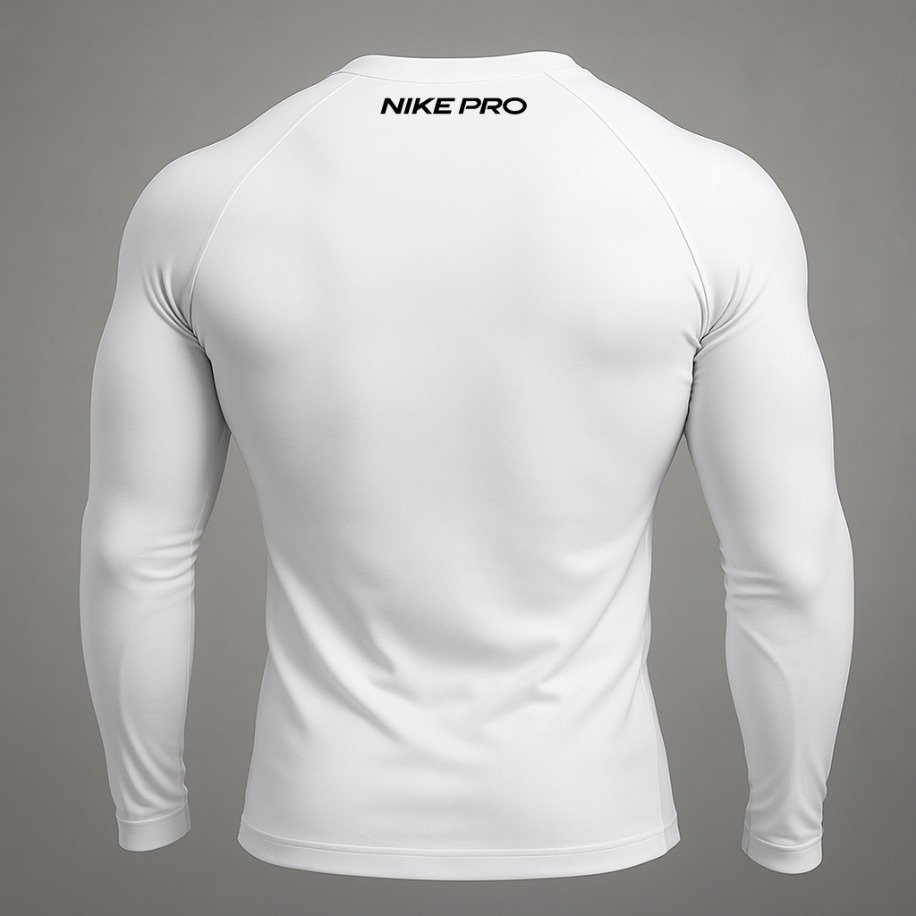 Nike Pro Beyaz Uzun Kollu Compression T-Shirt | Lauwen