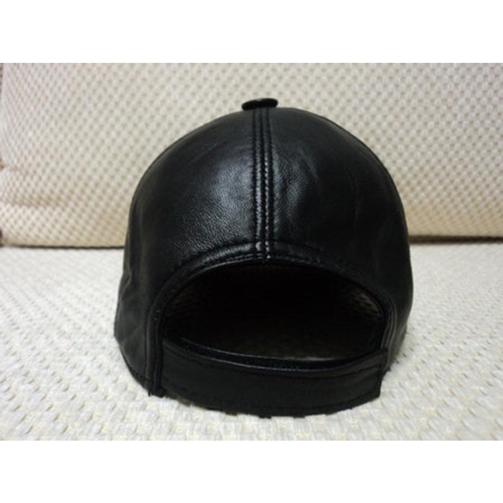 Porsche Patched Black Leather Hat Cap Adjustable Baseball with Embroidery Badge Logo Emblem 