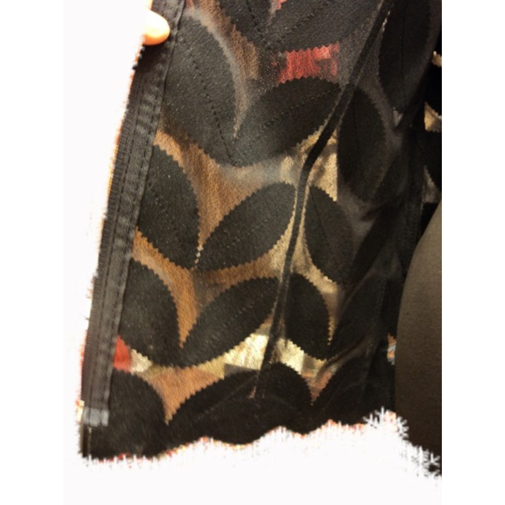 Black Women Leather Leaf Jacket [Design 01]